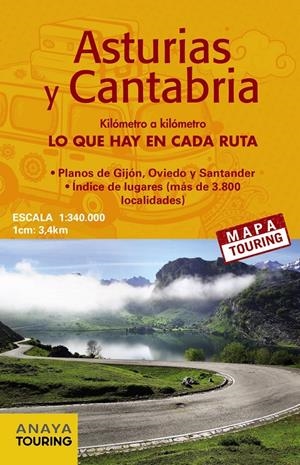 MAPA DE CARRETERAS DE ASTURIAS Y CANTABRIA (DESPLEGABLE), ESCALA 1:340.000 | 9788499358512 | Galatea Llibres | Llibreria online de Reus, Tarragona | Comprar llibres en català i castellà online