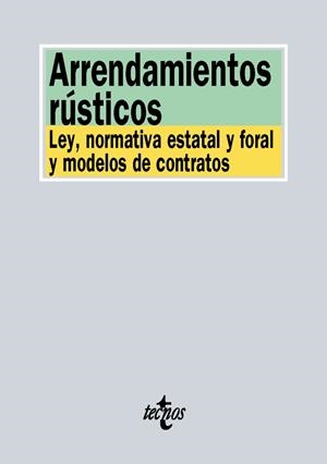 ARRENDAMIENTOS RÚSTICOS | 9788430968817 | Galatea Llibres | Librería online de Reus, Tarragona | Comprar libros en catalán y castellano online