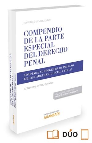COMPENDIO DE LA PARTE ESPECIAL DEL DERECHO PENAL | 9788490999110 | QUINTERO | Galatea Llibres | Llibreria online de Reus, Tarragona | Comprar llibres en català i castellà online