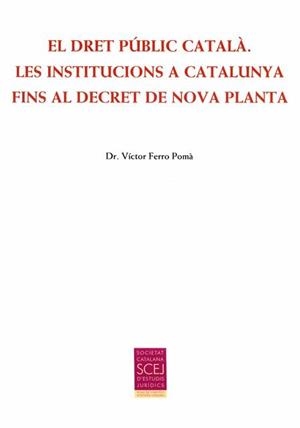 EL DRET PÚBLIC CATALÀ. LES INSTITUCIONS A CATALUNYA FINS AL DECRET DE NOVA PLANT | 9788499652863 | FERRO POMÀ, VÍCTOR | Galatea Llibres | Librería online de Reus, Tarragona | Comprar libros en catalán y castellano online
