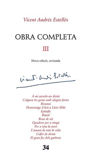 OBRA COMPLETA 3 ESTELLÉS | 9788416789016 | ESTELLÉS, VICENT ANDRES | Galatea Llibres | Librería online de Reus, Tarragona | Comprar libros en catalán y castellano online