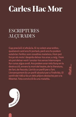 ESCRIPTURES ALÇURADES | 9788416738007 | HERNÁNDEZ MOR, CARLES | Galatea Llibres | Librería online de Reus, Tarragona | Comprar libros en catalán y castellano online