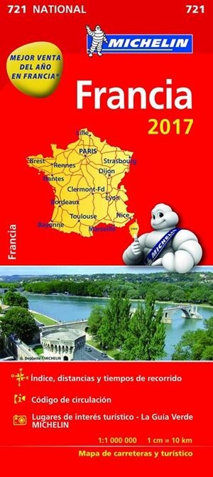 MAPA NATIONAL FRANCIA 1:1.000.000 2017 | 9782067218659 | Galatea Llibres | Librería online de Reus, Tarragona | Comprar libros en catalán y castellano online