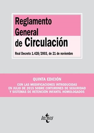 REGLAMENTO GENERAL DE CIRCULACIÓN | 9788430967773 | EDITORIAL TECNOS | Galatea Llibres | Llibreria online de Reus, Tarragona | Comprar llibres en català i castellà online