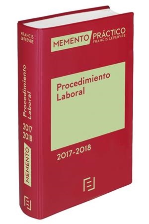 MEMENTO PRÁCTICO PROCEDIMIENTO LABORAL 2017-2018 | 9788416612819 | LEFEBVRE-EL DERECHO | Galatea Llibres | Librería online de Reus, Tarragona | Comprar libros en catalán y castellano online