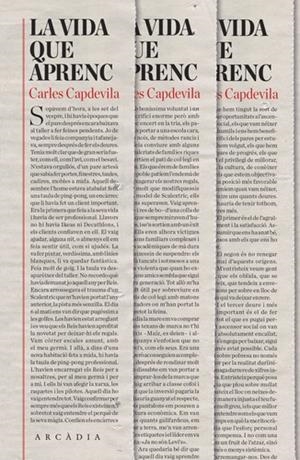 LA VIDA QUE APRENC | 9788494616365 | CAPDEVILA, CARLES | Galatea Llibres | Llibreria online de Reus, Tarragona | Comprar llibres en català i castellà online