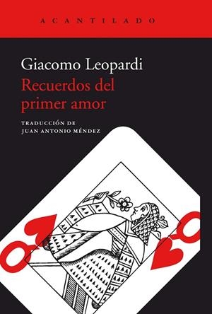 RECUERDOS DEL PRIMER AMOR | 9788416748808 | LEOPARDI, GIACOMO | Galatea Llibres | Llibreria online de Reus, Tarragona | Comprar llibres en català i castellà online
