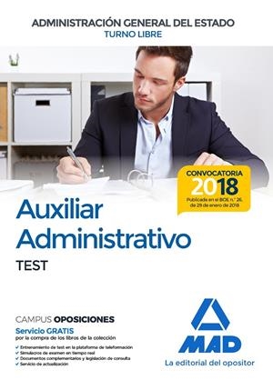 AUXILIAR ADMINISTRATIVO TURNO LIBRE TEST. ADMIN. GRAL. DEL ESTADO | 9788414214671 | VV.AA | Galatea Llibres | Llibreria online de Reus, Tarragona | Comprar llibres en català i castellà online