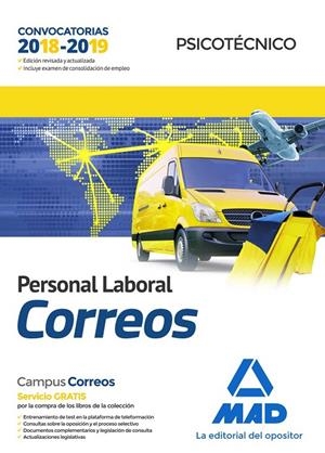 PERSONAL LABORAL CORREOS. PSICOTÉCNICO 2018/2019 | 9788414217580 | 7, EDITORES | Galatea Llibres | Librería online de Reus, Tarragona | Comprar libros en catalán y castellano online