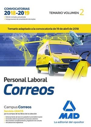 PERSONAL LABORAL CORREOS Y TELEGRAFOS .TEMARIO 2 | 9788414217122 | GUILLÉN GIL, LUIS IGNACIO/FORUM DE CATALUNYA, S.R.L. | Galatea Llibres | Llibreria online de Reus, Tarragona | Comprar llibres en català i castellà online