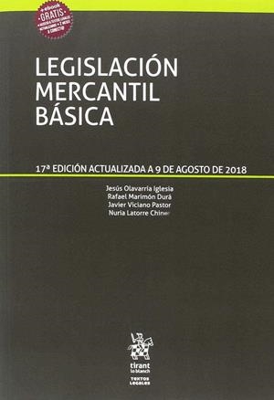 LEGISLACION MERCANTIL BASICA 17ª ED 2018 | 9788491907077 | OLAVARRÍA IGLESIA, JESÚS/Y OTROS | Galatea Llibres | Librería online de Reus, Tarragona | Comprar libros en catalán y castellano online