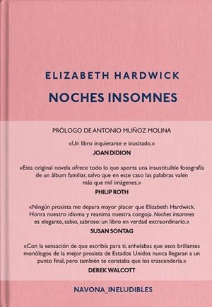 NOCHES INSOMNES | 9788417181284 | HARDWICK, ELIZABETH | Galatea Llibres | Librería online de Reus, Tarragona | Comprar libros en catalán y castellano online