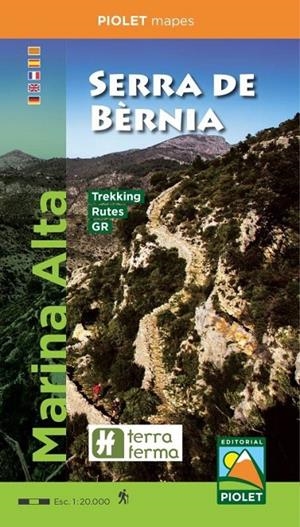 SERRA DE BÈRNIA. MARINA ALTA. MAPA 1:20.000 | 9788494865442 | EDITORIAL PIOLET | Galatea Llibres | Librería online de Reus, Tarragona | Comprar libros en catalán y castellano online