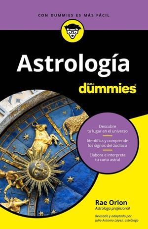 ASTROLOGÍA PARA DUMMIES | 9788432905100 | ORION, RAE | Galatea Llibres | Llibreria online de Reus, Tarragona | Comprar llibres en català i castellà online