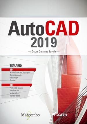 AUTOCAD 2019 | 9788426727091 | CARRANZA ZAVALA , OSCAR | Galatea Llibres | Llibreria online de Reus, Tarragona | Comprar llibres en català i castellà online