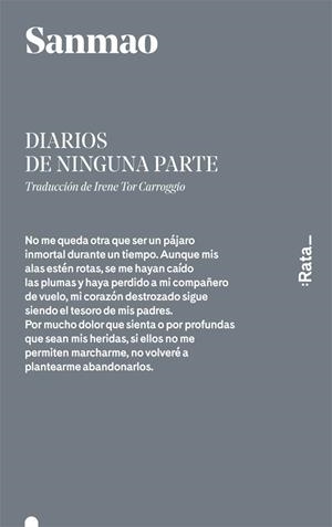 DIARIOS DE NINGUNA PARTE | 9788416738076 | SANMAO | Galatea Llibres | Librería online de Reus, Tarragona | Comprar libros en catalán y castellano online