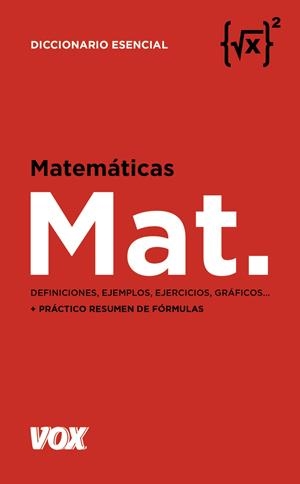 MATEMÁTICAS DICCIONARIO ESENCIAL | 9788499743110 | Galatea Llibres | Llibreria online de Reus, Tarragona | Comprar llibres en català i castellà online
