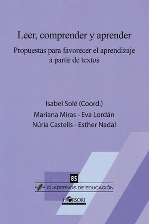LEER, COMPRENDER Y APRENDER | 9788494909870 | SOLE, ISABEL | Galatea Llibres | Llibreria online de Reus, Tarragona | Comprar llibres en català i castellà online