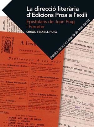 LA DIRECCIÓ LITERARIA D'EDICIONS PROA A L'EXILI | 9788491910527 | TEIXELL, ORIOL | Galatea Llibres | Llibreria online de Reus, Tarragona | Comprar llibres en català i castellà online