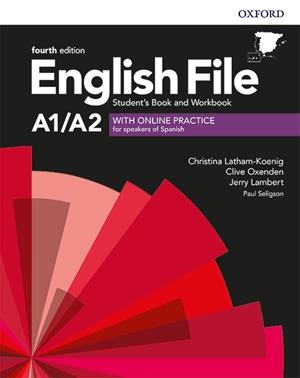 ENGLISH FILE ELEMENTARY A1/A2. STUDENT'S BOOK AND WORKBOOK WITH KEY PACK FOURTH EDIT. | 9780194058001 | LATHAM-KOENIG, CHRISTINA/OXENDEN, CLIVE/LAMBERT, JERRY/SELIGSON, PAUL | Galatea Llibres | Librería online de Reus, Tarragona | Comprar libros en catalán y castellano online
