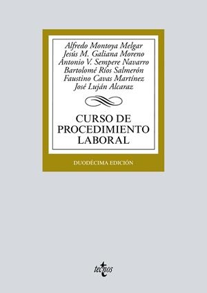 CURSO DE PROCEDIMIENTO LABORAL | 9788430977291 | MONTOYA MELGAR, ALFREDO/GALIANA MORENO, JESÚS M./SEMPERE NAVARRO, ANTONIO V./RÍOS SALMERÓN, BARTOLOM | Galatea Llibres | Llibreria online de Reus, Tarragona | Comprar llibres en català i castellà online