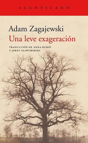 UNA LEVE EXAGERACION | 9788417346980 | ZAGAJEWSKI, ADAM | Galatea Llibres | Llibreria online de Reus, Tarragona | Comprar llibres en català i castellà online