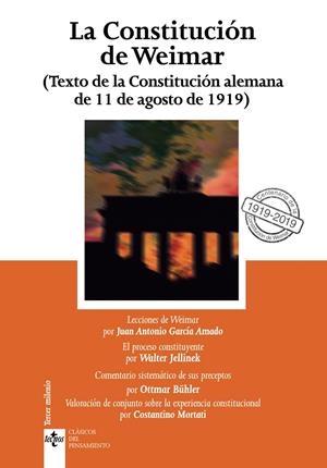 LA CONSTITUCIÓN DE WEIMAR | 9788430977789 | BÜHLER, OTTMAR/JELLINEK, WALTER/MORTATI, COSTANTINO/GARCÍA AMADO, JUAN ANTONIO | Galatea Llibres | Librería online de Reus, Tarragona | Comprar libros en catalán y castellano online