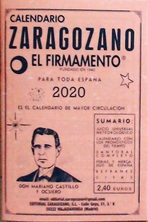 CALENDARIO ZARAGOZANO 2020 (FIRMAMENTO) | 9788494641954 | CASTILLO Y OCSIERO, MARIANO | Galatea Llibres | Llibreria online de Reus, Tarragona | Comprar llibres en català i castellà online