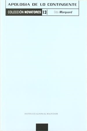 APOLOGIA DE LO CONTINGENTE | 9788478222995 | MARQUARD, ODO | Galatea Llibres | Llibreria online de Reus, Tarragona | Comprar llibres en català i castellà online