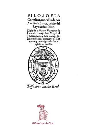 FILOSOFÍA CORTESANA | 9788416335633 | DE BARROS, ALONSO | Galatea Llibres | Llibreria online de Reus, Tarragona | Comprar llibres en català i castellà online