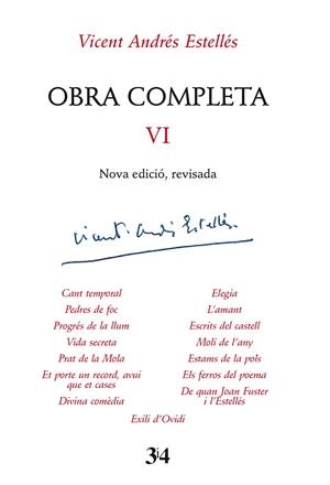 OBRA COMPLETA VI (VICENT ANDRÉS ESTELLÉS) | 9788417469184 | ANDRÉS ESTELLÉS, VICENT | Galatea Llibres | Librería online de Reus, Tarragona | Comprar libros en catalán y castellano online