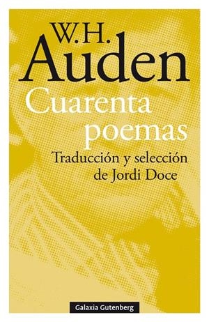 CUARENTA POEMAS | 9788417971618 | AUDEN, W.H. | Galatea Llibres | Llibreria online de Reus, Tarragona | Comprar llibres en català i castellà online