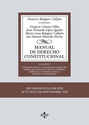 MANUAL DE DERECHO CONSTITUCIONAL | 9788430979875 | BALAGUER CALLEJÓN, FRANCISCO/CÁMARA VILLAR, GREGORIO/LÓPEZ AGUILAR, JUAN FERNANDO/BALAGUER CALLEJÓN, | Galatea Llibres | Llibreria online de Reus, Tarragona | Comprar llibres en català i castellà online