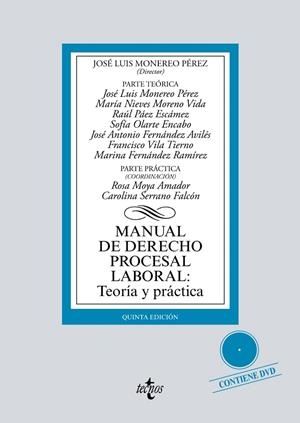 MANUAL DE DERECHO PROCESAL LABORAL | 9788430980420 | MONEREO PÉREZ, JOSÉ LUIS/MORENO VIDA, MARÍA NIEVES/OLARTE ENCABO, SOFÍA/FERNÁNDEZ AVILÉS, JOSÉ ANTON | Galatea Llibres | Librería online de Reus, Tarragona | Comprar libros en catalán y castellano online
