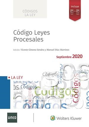 CÓDIGO DE LEYES PROCESALES 2020 | 9788418349324 | GIMENO SENDRA, VICENTE/DÍAZ MARTÍNEZ, MANUEL | Galatea Llibres | Llibreria online de Reus, Tarragona | Comprar llibres en català i castellà online