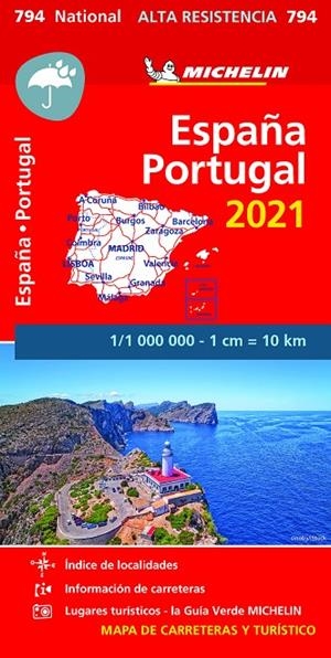 ESPAÑA -  PORTUGAL 2021 MAPA MICHELIN "ALTA RESISTENCIA" | 9782067250086 | Galatea Llibres | Llibreria online de Reus, Tarragona | Comprar llibres en català i castellà online