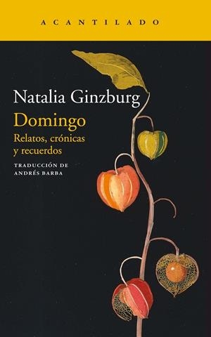 DOMINGO | 9788418370151 | GINZBURG, NATALIA | Galatea Llibres | Librería online de Reus, Tarragona | Comprar libros en catalán y castellano online