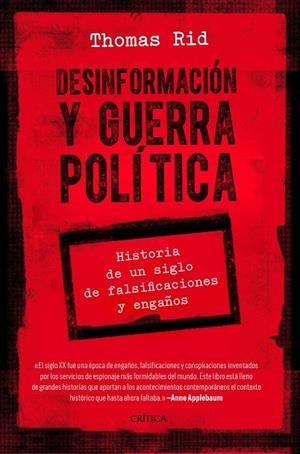 DESINFORMACIÓN Y GUERRA POLÍTICA | 9788491992776 | RID, THOMAS | Galatea Llibres | Llibreria online de Reus, Tarragona | Comprar llibres en català i castellà online