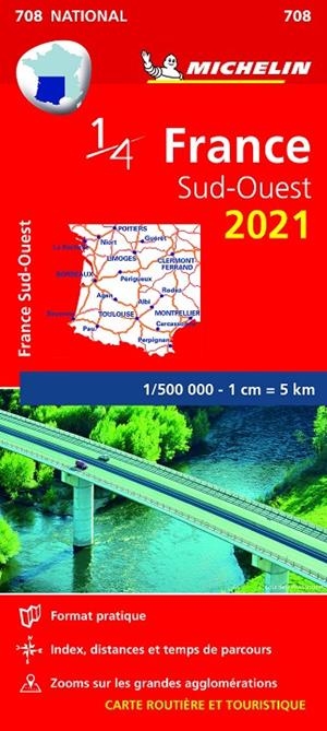 MAPA FRANCIA SUROESTE 1:500.000 2021 | 9782067249035 | Galatea Llibres | Llibreria online de Reus, Tarragona | Comprar llibres en català i castellà online