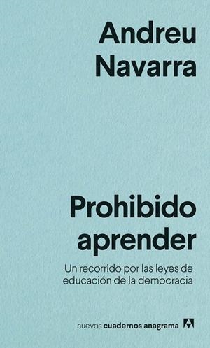 PROHIBIDO APRENDER | 9788433916525 | NAVARRA, ANDREU | Galatea Llibres | Librería online de Reus, Tarragona | Comprar libros en catalán y castellano online