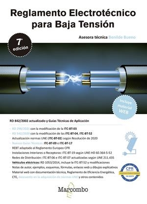 REGLAMENTO ELECTROTÉCNICO PARA BAJA TENSIÓN 7.ª EDICIÓN | 9788426733719 | BUENO, BENILDE | Galatea Llibres | Llibreria online de Reus, Tarragona | Comprar llibres en català i castellà online