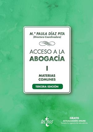 ACCESO A LA ABOGACÍA I MATERIAS COMUNES | 9788430982332 | AA.VV | Galatea Llibres | Llibreria online de Reus, Tarragona | Comprar llibres en català i castellà online