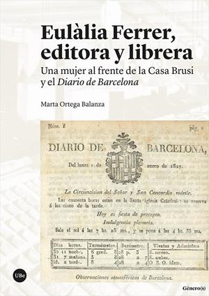 EULÀLIA FERRER, EDITORA Y LIBRERA | 9788491686545 | ORTEGA BALANZA, MARTA | Galatea Llibres | Llibreria online de Reus, Tarragona | Comprar llibres en català i castellà online