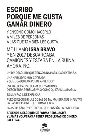ESCRIBO PORQUE ME GUSTA GANAR DINERO | 9788413441290 | BRAVO, ISRA | Galatea Llibres | Librería online de Reus, Tarragona | Comprar libros en catalán y castellano online