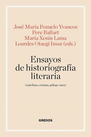 ENSAYOS DE HISTORIOGRAFÍA LITERARIA (CASTELLANA, CATALANA, GALLEGA Y VASCA) | 9788424939960 | POZUELO YVANCOS, JOSÉ MARÍA/BALLART PERE/LAMA MARÍA XESÚS/OTAEGI LOURDES | Galatea Llibres | Llibreria online de Reus, Tarragona | Comprar llibres en català i castellà online