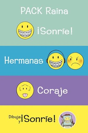 PACK RAINA - SONRIE - HERMANAS- CORAJE- DIBUJA Y SONRIE | 9788419110190 | TELGEMEIER, RAINA | Galatea Llibres | Llibreria online de Reus, Tarragona | Comprar llibres en català i castellà online