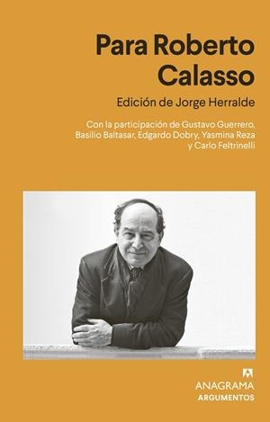 PARA ROBERTO CALASSO | 9788433916617 | HERRALDE GRAU, JORGE | Galatea Llibres | Llibreria online de Reus, Tarragona | Comprar llibres en català i castellà online