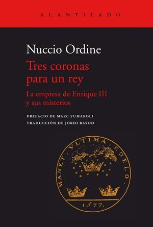 TRES CORONAS PARA UN REY | 9788418370922 | ORDINE, NUCCIO/BAYOD, JORDI | Galatea Llibres | Llibreria online de Reus, Tarragona | Comprar llibres en català i castellà online