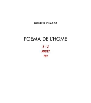 POEMA DE L'HOME | 9788413033822 | VILADOT PUIG, GUILLEM | Galatea Llibres | Librería online de Reus, Tarragona | Comprar libros en catalán y castellano online