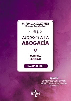 ACCESO A LA ABOGACÍA-V-LABORAL | 9788430985241 | VV.AA. | Galatea Llibres | Librería online de Reus, Tarragona | Comprar libros en catalán y castellano online